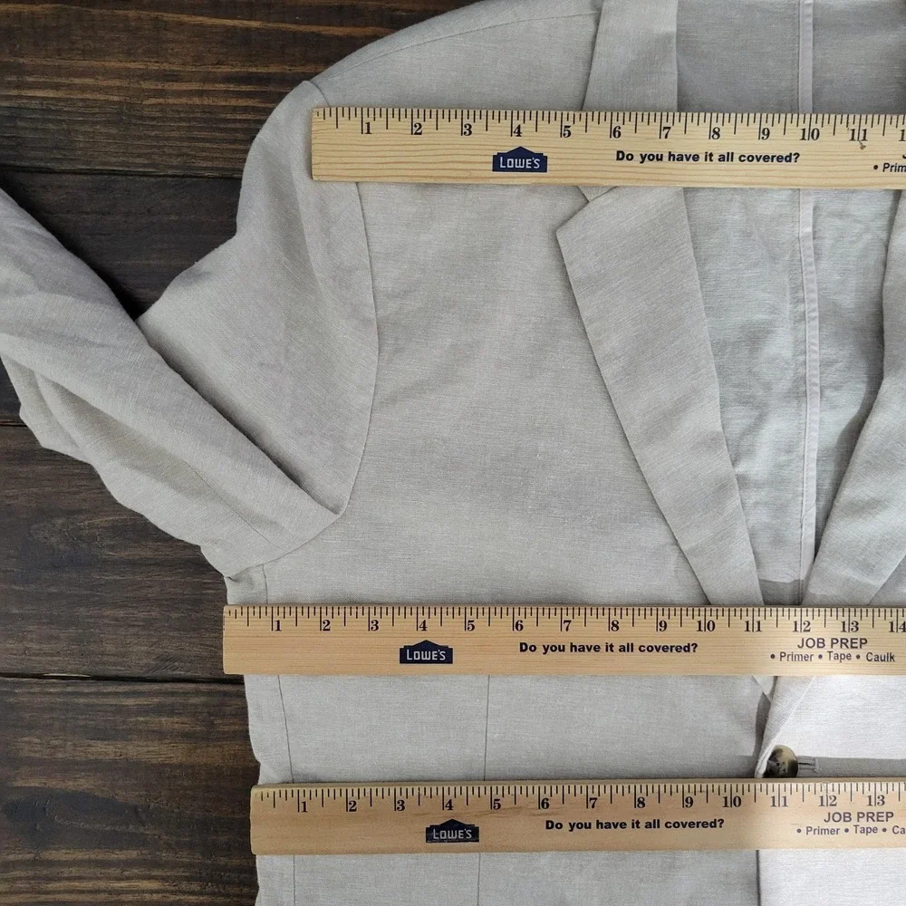 Old Navy Men's Sport Coat Blazer Two‎ Button Beige Linen Cotton Size XL NEW